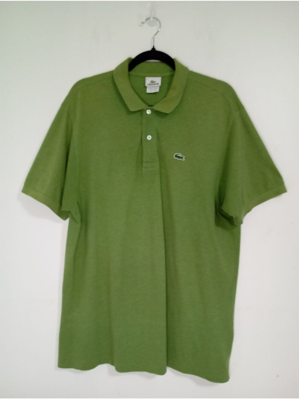 Lacoste Mens Green Polo Shirt Size 6 Classic Fit 100% Cotton